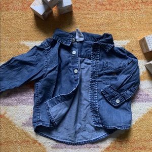 Baby Gap Soft Denim Lycocell Collared Shirt